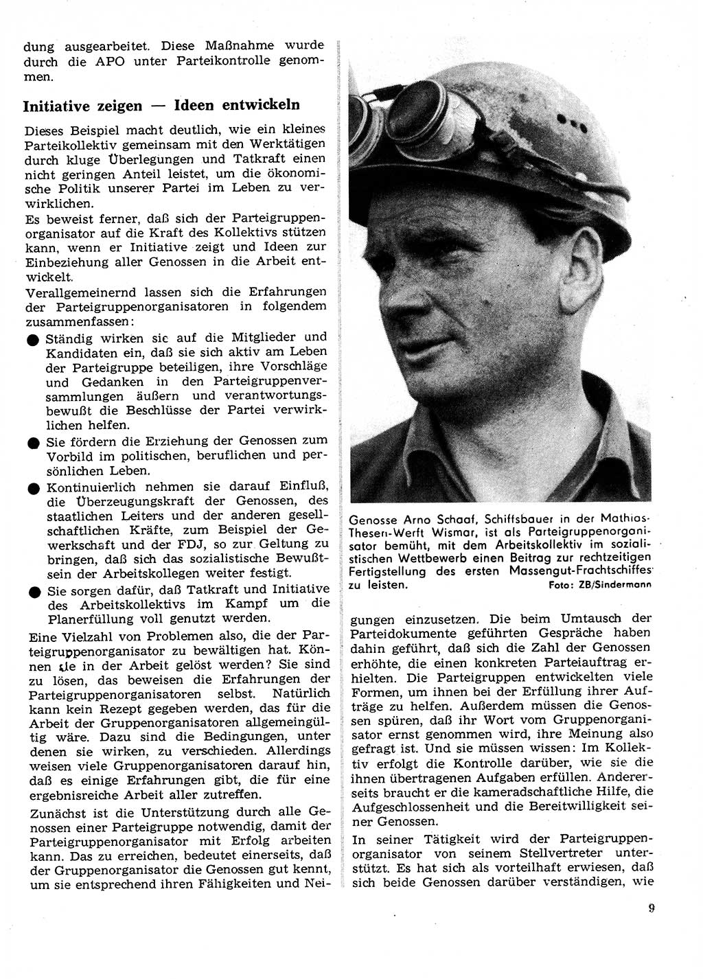 Neuer Weg (NW), Organ des Zentralkomitees (ZK) der SED (Sozialistische Einheitspartei Deutschlands) für Fragen des Parteilebens, 27. Jahrgang [Deutsche Demokratische Republik (DDR)] 1972, Seite 9 (NW ZK SED DDR 1972, S. 9)