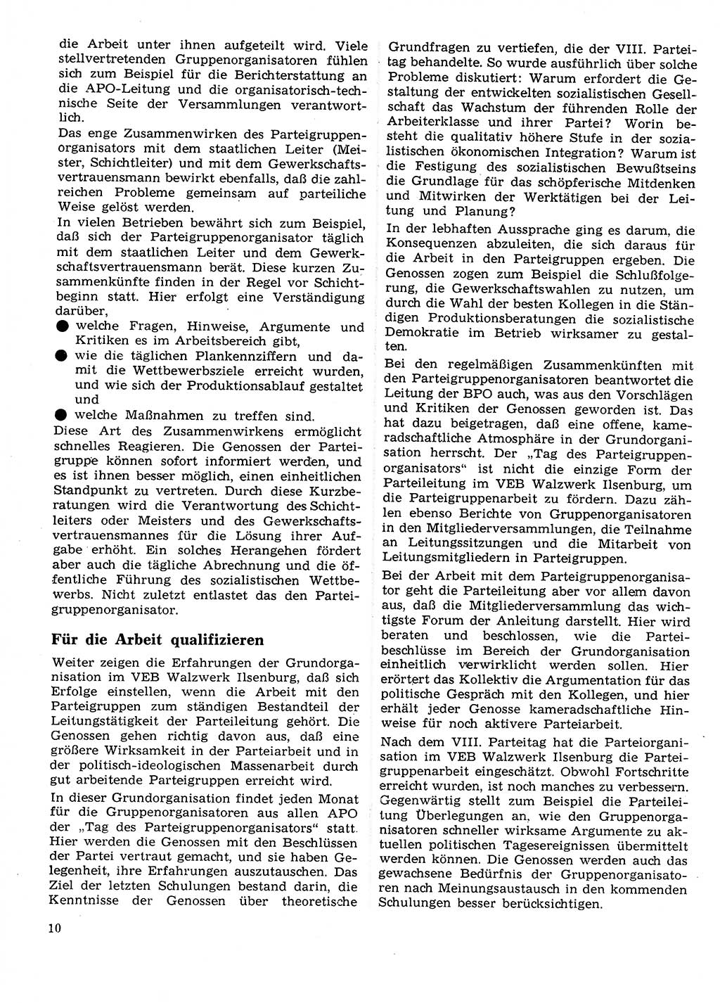 Neuer Weg (NW), Organ des Zentralkomitees (ZK) der SED (Sozialistische Einheitspartei Deutschlands) für Fragen des Parteilebens, 27. Jahrgang [Deutsche Demokratische Republik (DDR)] 1972, Seite 10 (NW ZK SED DDR 1972, S. 10)