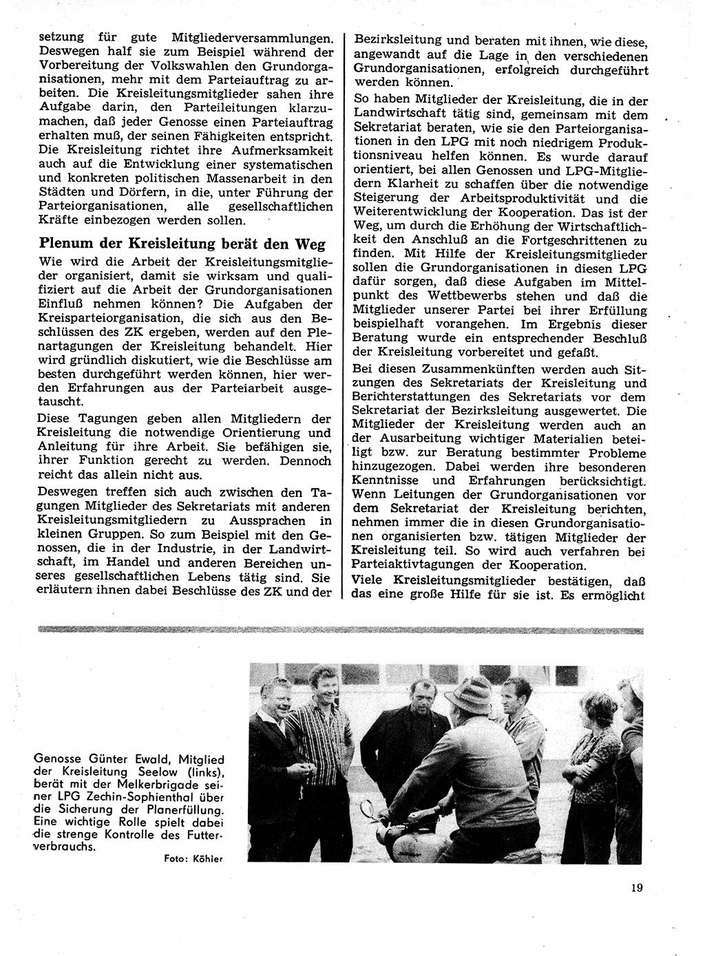Neuer Weg (NW), Organ des Zentralkomitees (ZK) der SED (Sozialistische Einheitspartei Deutschlands) für Fragen des Parteilebens, 27. Jahrgang [Deutsche Demokratische Republik (DDR)] 1972, Seite 19 (NW ZK SED DDR 1972, S. 19)