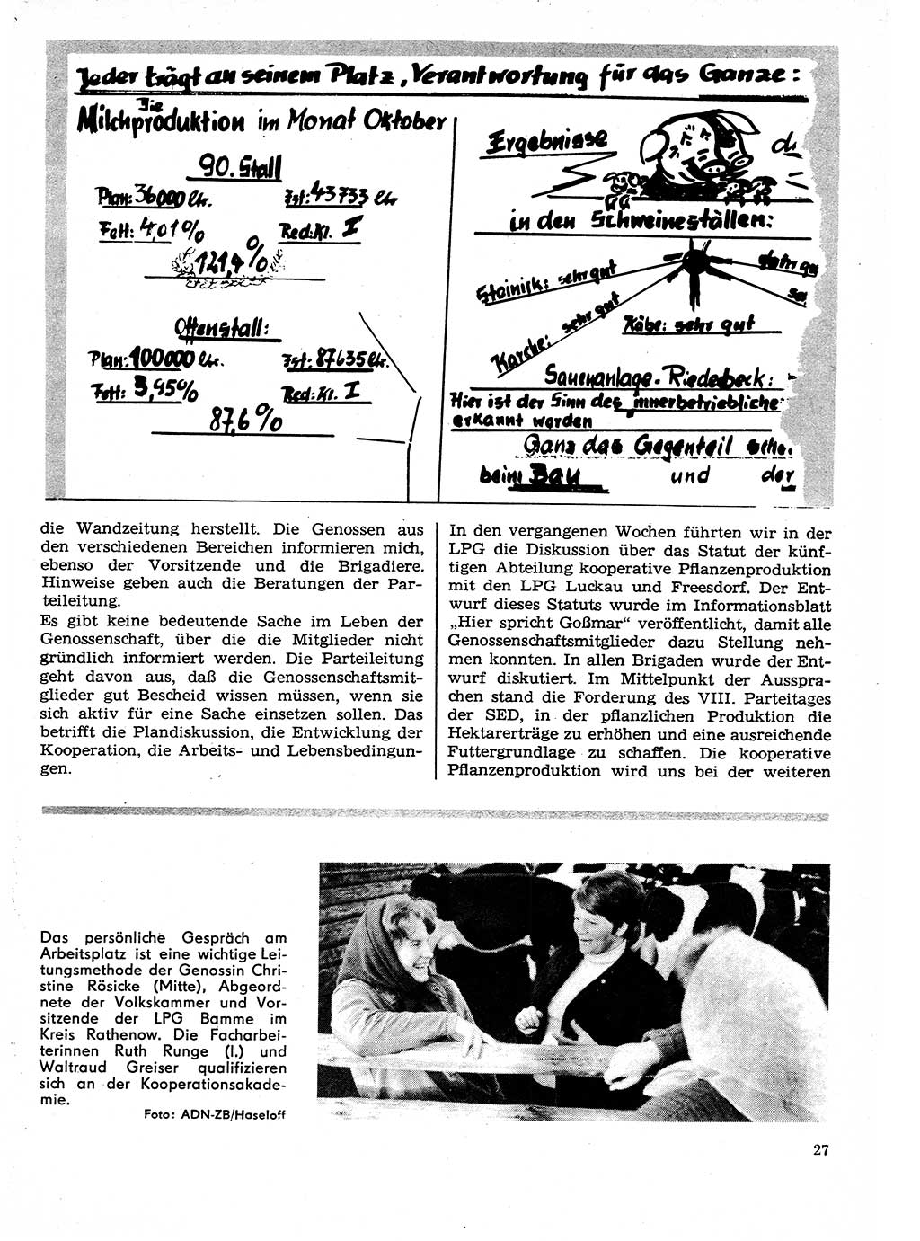 Neuer Weg (NW), Organ des Zentralkomitees (ZK) der SED (Sozialistische Einheitspartei Deutschlands) für Fragen des Parteilebens, 27. Jahrgang [Deutsche Demokratische Republik (DDR)] 1972, Seite 27 (NW ZK SED DDR 1972, S. 27)