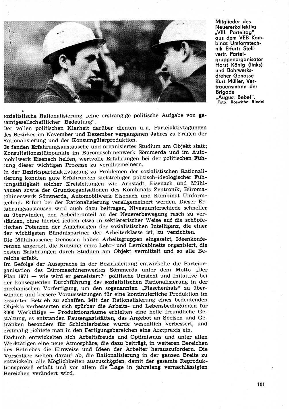 Neuer Weg (NW), Organ des Zentralkomitees (ZK) der SED (Sozialistische Einheitspartei Deutschlands) für Fragen des Parteilebens, 27. Jahrgang [Deutsche Demokratische Republik (DDR)] 1972, Seite 101 (NW ZK SED DDR 1972, S. 101)
