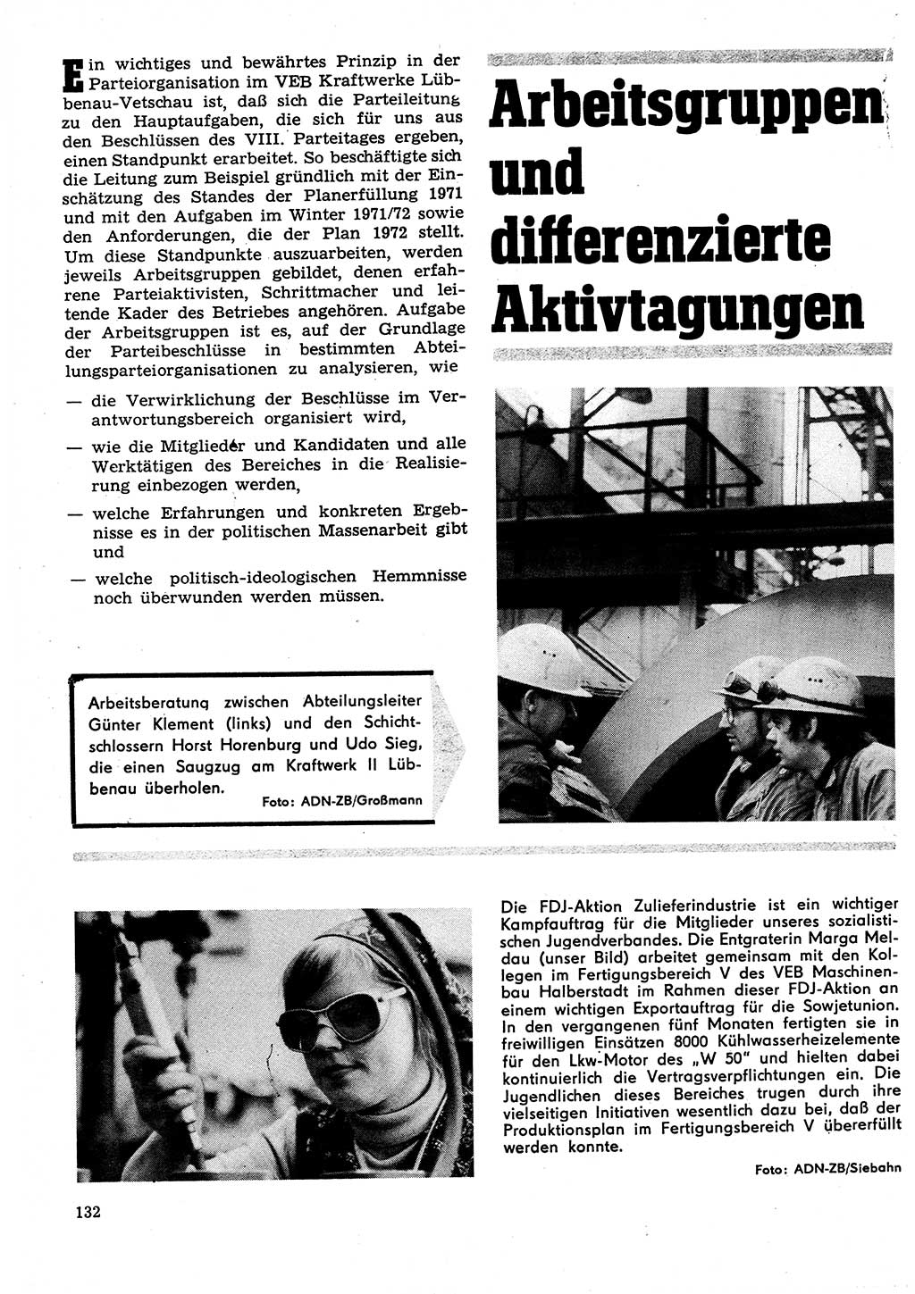 Neuer Weg (NW), Organ des Zentralkomitees (ZK) der SED (Sozialistische Einheitspartei Deutschlands) für Fragen des Parteilebens, 27. Jahrgang [Deutsche Demokratische Republik (DDR)] 1972, Seite 132 (NW ZK SED DDR 1972, S. 132)