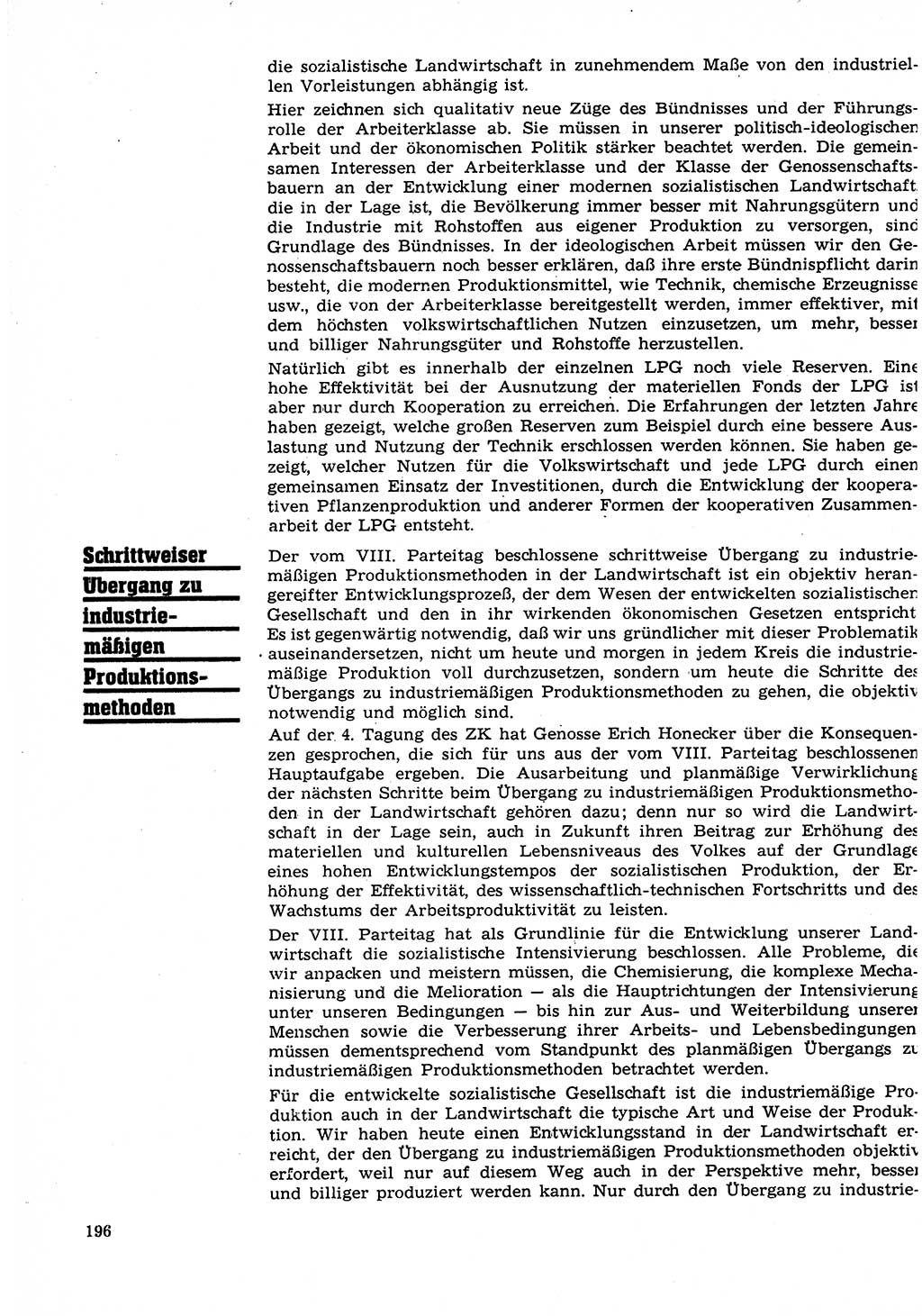 Neuer Weg (NW), Organ des Zentralkomitees (ZK) der SED (Sozialistische Einheitspartei Deutschlands) für Fragen des Parteilebens, 27. Jahrgang [Deutsche Demokratische Republik (DDR)] 1972, Seite 196 (NW ZK SED DDR 1972, S. 196)