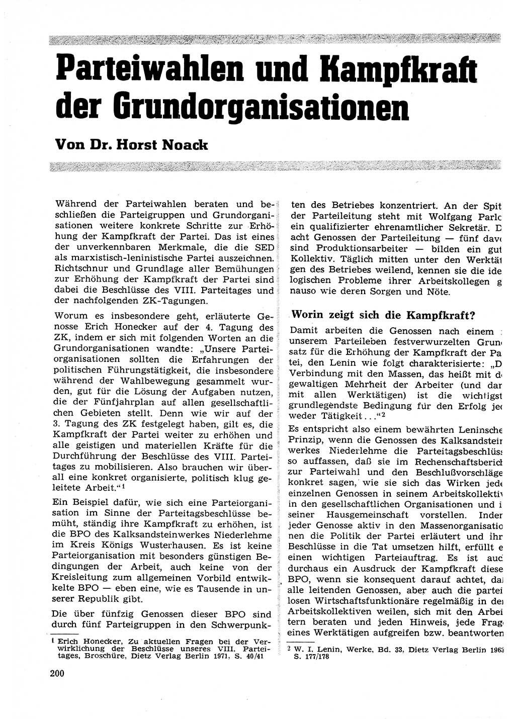 Neuer Weg (NW), Organ des Zentralkomitees (ZK) der SED (Sozialistische Einheitspartei Deutschlands) für Fragen des Parteilebens, 27. Jahrgang [Deutsche Demokratische Republik (DDR)] 1972, Seite 200 (NW ZK SED DDR 1972, S. 200)