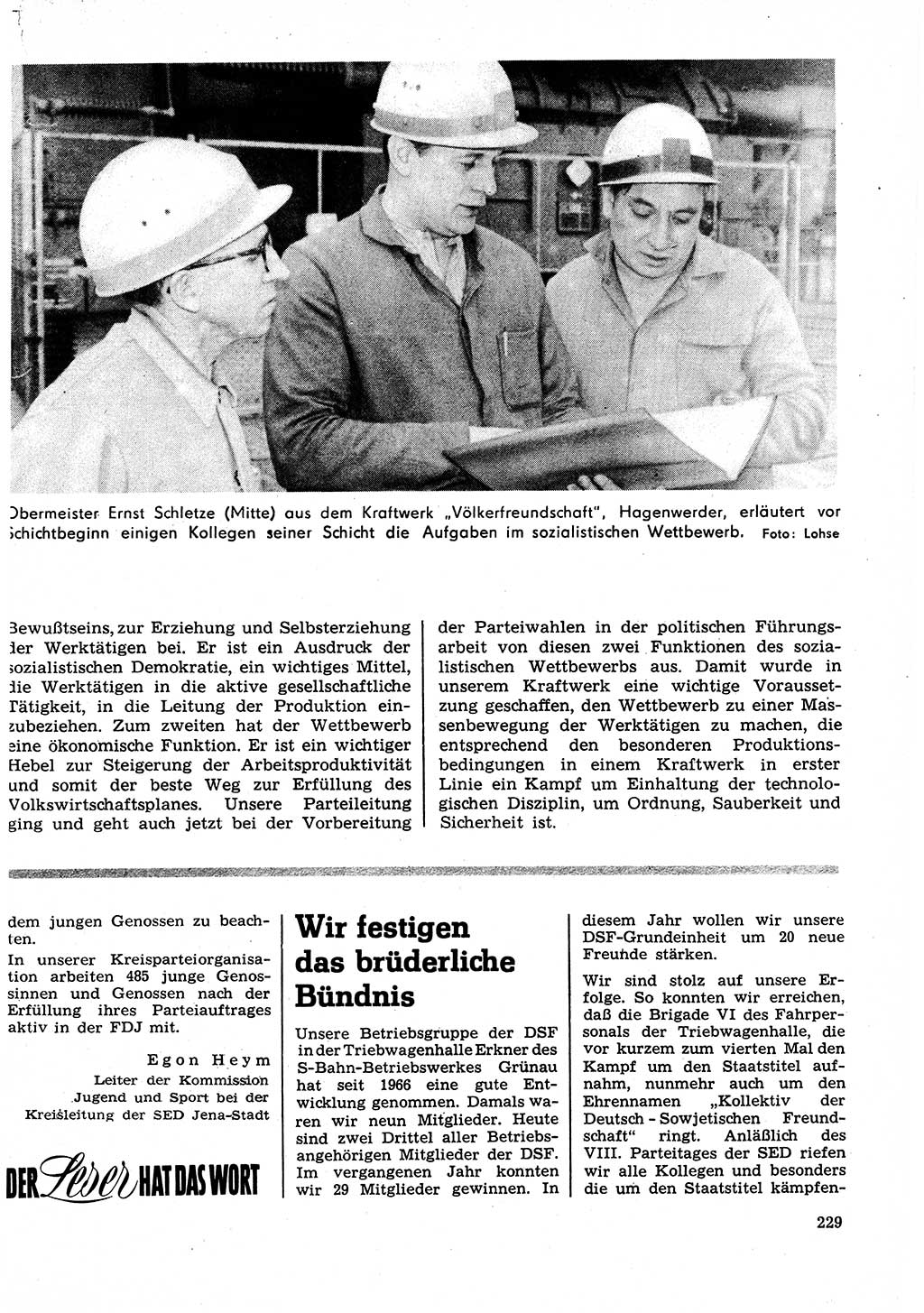 Neuer Weg (NW), Organ des Zentralkomitees (ZK) der SED (Sozialistische Einheitspartei Deutschlands) für Fragen des Parteilebens, 27. Jahrgang [Deutsche Demokratische Republik (DDR)] 1972, Seite 229 (NW ZK SED DDR 1972, S. 229)