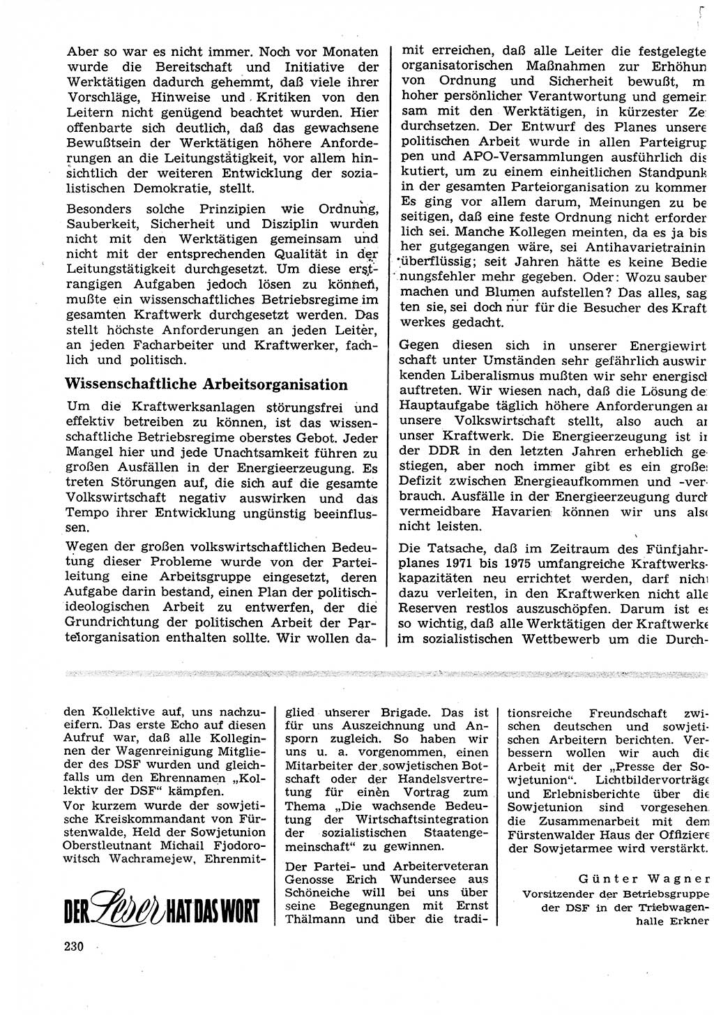 Neuer Weg (NW), Organ des Zentralkomitees (ZK) der SED (Sozialistische Einheitspartei Deutschlands) für Fragen des Parteilebens, 27. Jahrgang [Deutsche Demokratische Republik (DDR)] 1972, Seite 230 (NW ZK SED DDR 1972, S. 230)