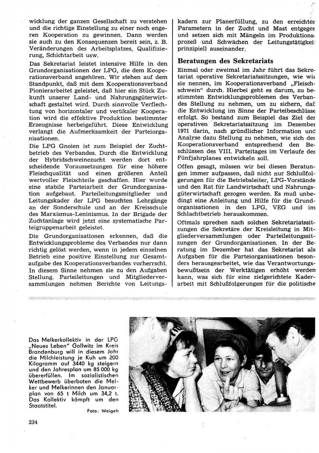 Neuer Weg (NW), Organ des Zentralkomitees (ZK) der SED (Sozialistische Einheitspartei Deutschlands) für Fragen des Parteilebens, 27. Jahrgang [Deutsche Demokratische Republik (DDR)] 1972, Seite 234 (NW ZK SED DDR 1972, S. 234)