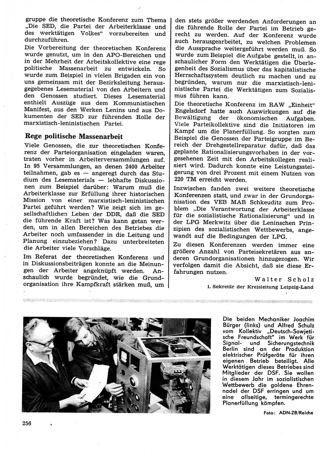 Neuer Weg (NW), Organ des Zentralkomitees (ZK) der SED (Sozialistische Einheitspartei Deutschlands) für Fragen des Parteilebens, 27. Jahrgang [Deutsche Demokratische Republik (DDR)] 1972, Seite 256 (NW ZK SED DDR 1972, S. 256)