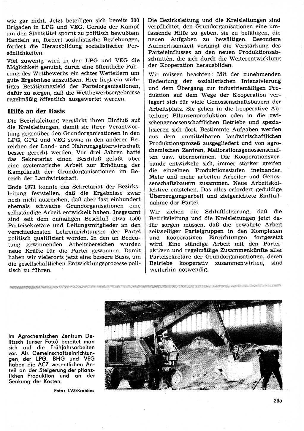 Neuer Weg (NW), Organ des Zentralkomitees (ZK) der SED (Sozialistische Einheitspartei Deutschlands) für Fragen des Parteilebens, 27. Jahrgang [Deutsche Demokratische Republik (DDR)] 1972, Seite 265 (NW ZK SED DDR 1972, S. 265)