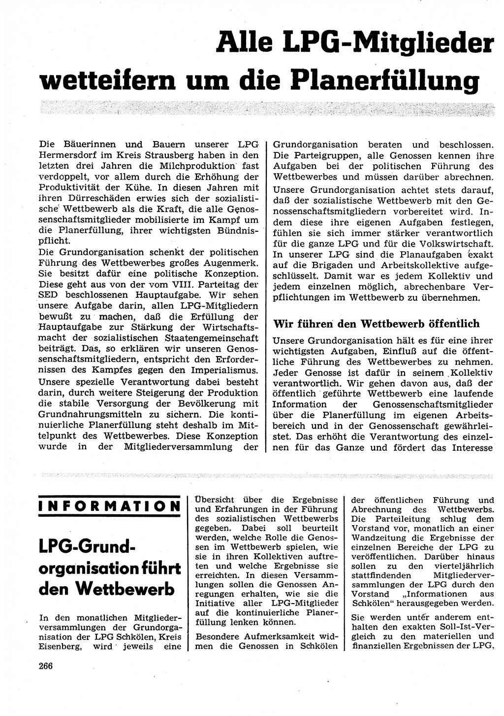 Neuer Weg (NW), Organ des Zentralkomitees (ZK) der SED (Sozialistische Einheitspartei Deutschlands) für Fragen des Parteilebens, 27. Jahrgang [Deutsche Demokratische Republik (DDR)] 1972, Seite 266 (NW ZK SED DDR 1972, S. 266)