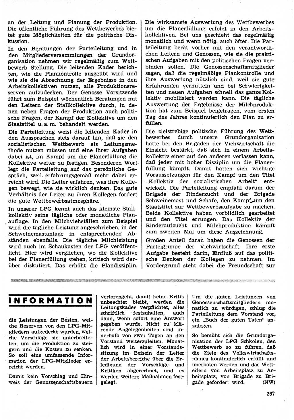 Neuer Weg (NW), Organ des Zentralkomitees (ZK) der SED (Sozialistische Einheitspartei Deutschlands) für Fragen des Parteilebens, 27. Jahrgang [Deutsche Demokratische Republik (DDR)] 1972, Seite 267 (NW ZK SED DDR 1972, S. 267)