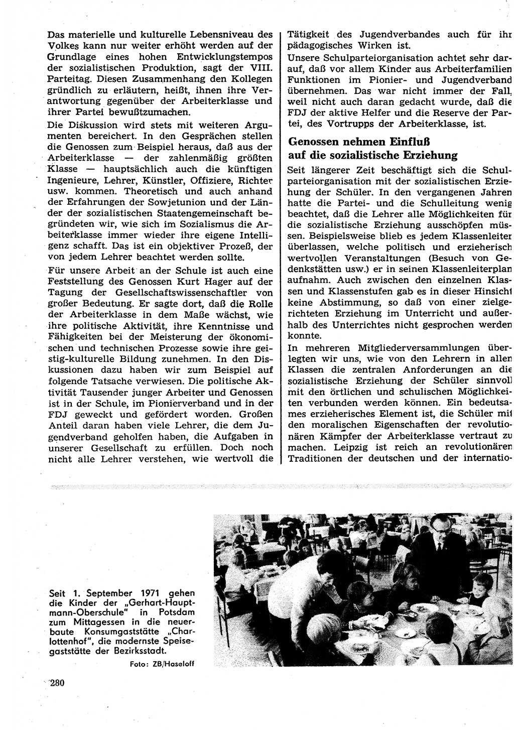 Neuer Weg (NW), Organ des Zentralkomitees (ZK) der SED (Sozialistische Einheitspartei Deutschlands) für Fragen des Parteilebens, 27. Jahrgang [Deutsche Demokratische Republik (DDR)] 1972, Seite 280 (NW ZK SED DDR 1972, S. 280)