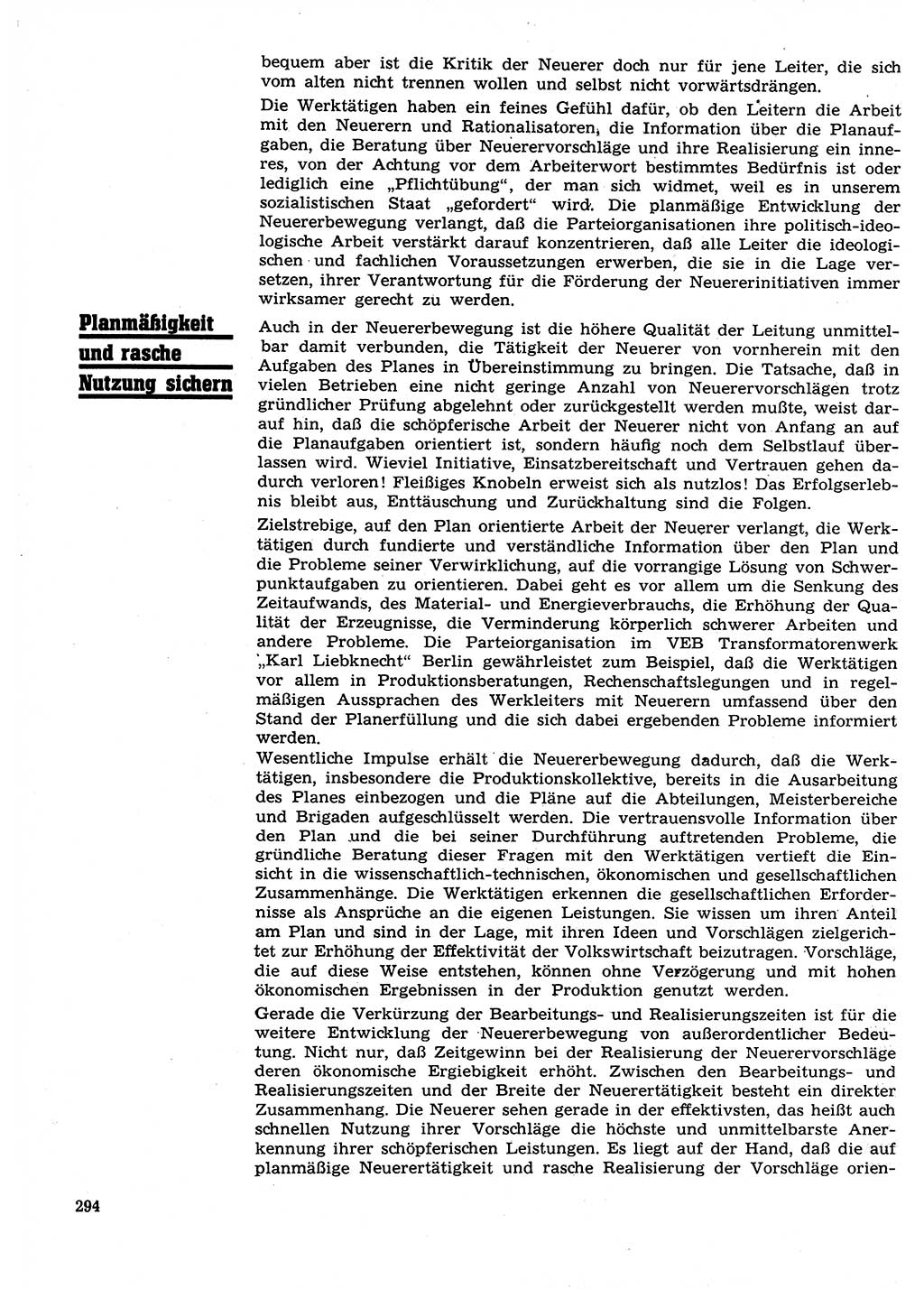 Neuer Weg (NW), Organ des Zentralkomitees (ZK) der SED (Sozialistische Einheitspartei Deutschlands) für Fragen des Parteilebens, 27. Jahrgang [Deutsche Demokratische Republik (DDR)] 1972, Seite 294 (NW ZK SED DDR 1972, S. 294)