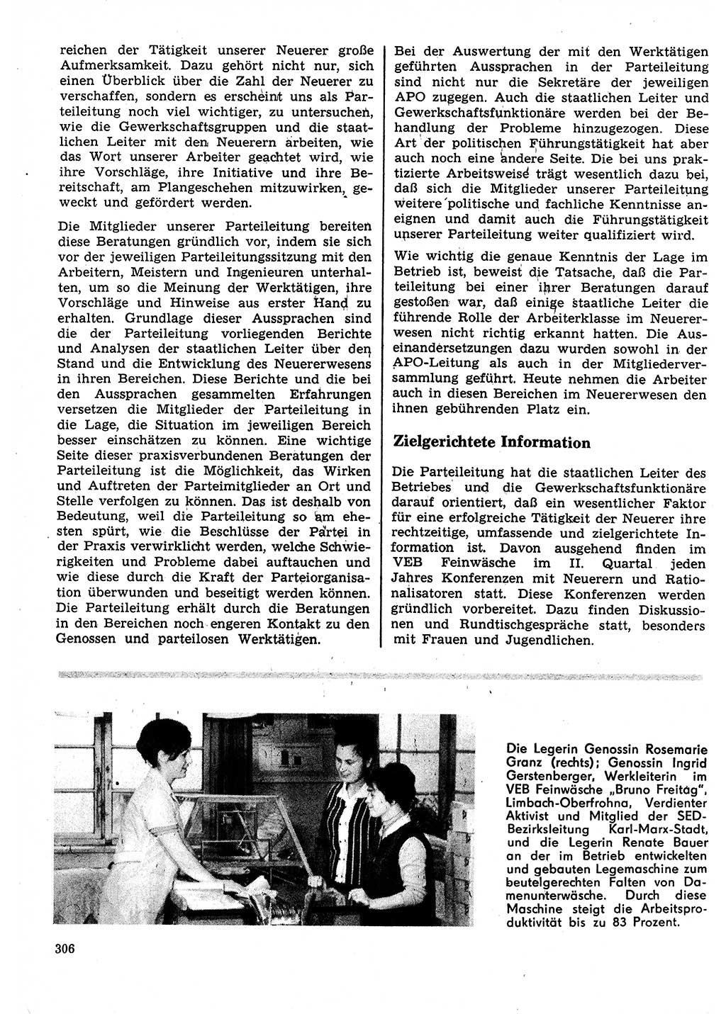 Neuer Weg (NW), Organ des Zentralkomitees (ZK) der SED (Sozialistische Einheitspartei Deutschlands) für Fragen des Parteilebens, 27. Jahrgang [Deutsche Demokratische Republik (DDR)] 1972, Seite 306 (NW ZK SED DDR 1972, S. 306)