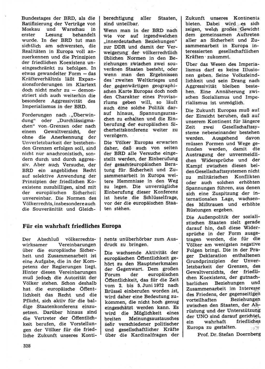 Neuer Weg (NW), Organ des Zentralkomitees (ZK) der SED (Sozialistische Einheitspartei Deutschlands) für Fragen des Parteilebens, 27. Jahrgang [Deutsche Demokratische Republik (DDR)] 1972, Seite 328 (NW ZK SED DDR 1972, S. 328)