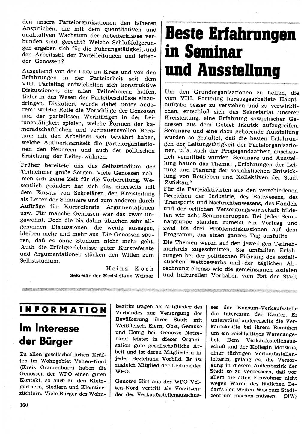 Neuer Weg (NW), Organ des Zentralkomitees (ZK) der SED (Sozialistische Einheitspartei Deutschlands) für Fragen des Parteilebens, 27. Jahrgang [Deutsche Demokratische Republik (DDR)] 1972, Seite 360 (NW ZK SED DDR 1972, S. 360)