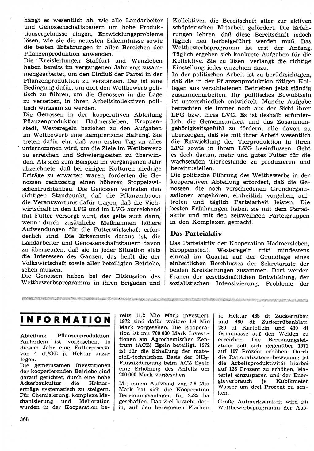 Neuer Weg (NW), Organ des Zentralkomitees (ZK) der SED (Sozialistische Einheitspartei Deutschlands) für Fragen des Parteilebens, 27. Jahrgang [Deutsche Demokratische Republik (DDR)] 1972, Seite 368 (NW ZK SED DDR 1972, S. 368)