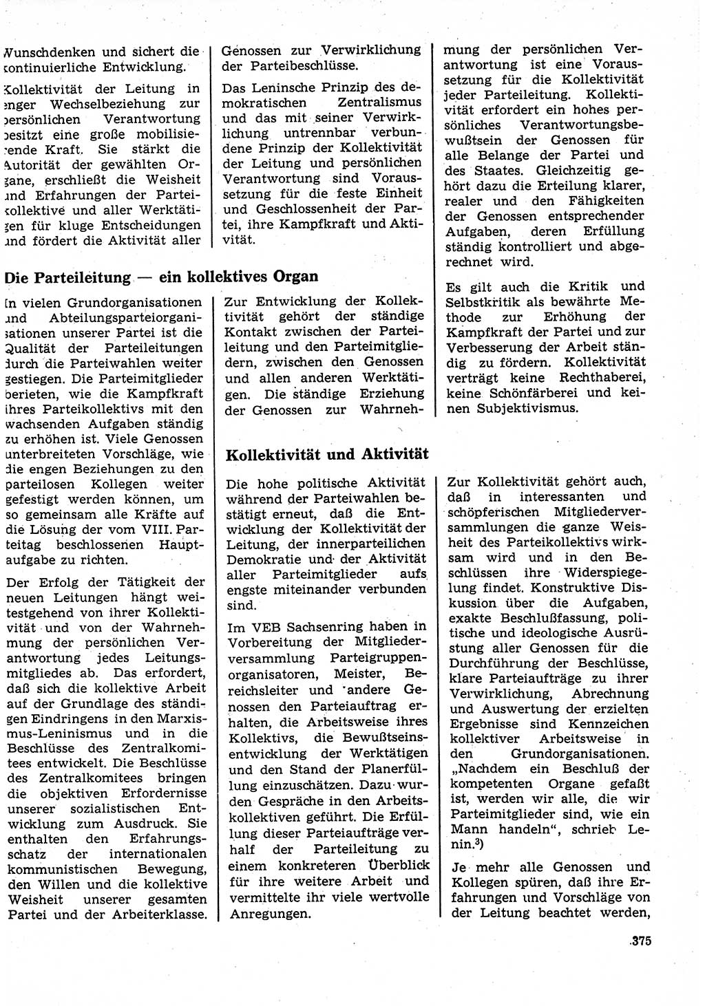 Neuer Weg (NW), Organ des Zentralkomitees (ZK) der SED (Sozialistische Einheitspartei Deutschlands) für Fragen des Parteilebens, 27. Jahrgang [Deutsche Demokratische Republik (DDR)] 1972, Seite 375 (NW ZK SED DDR 1972, S. 375)