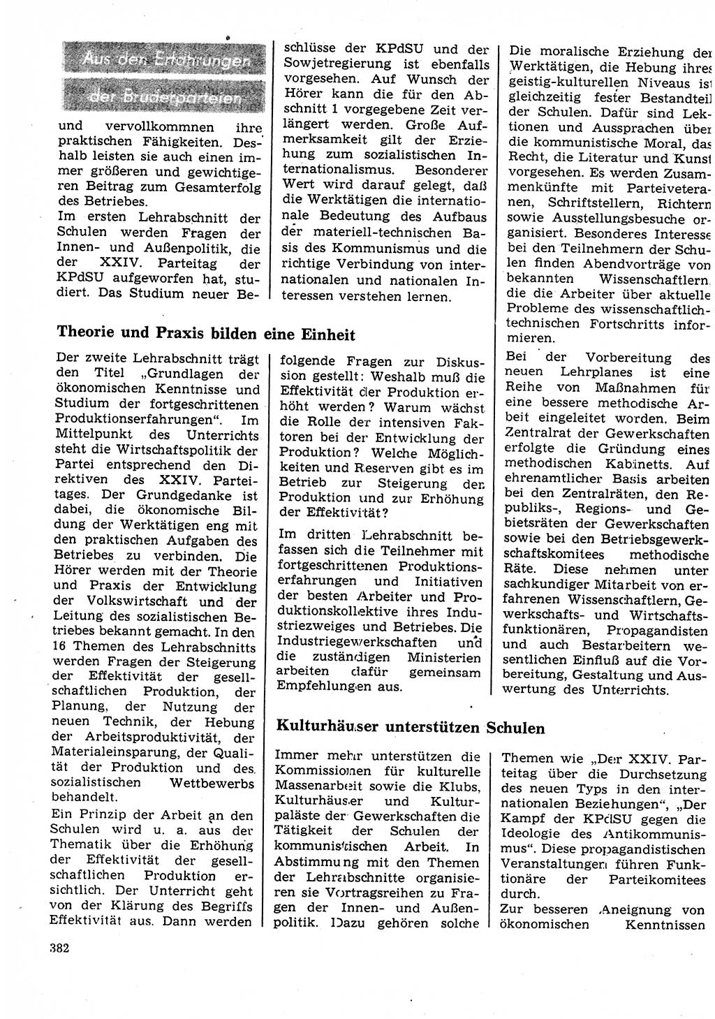 Neuer Weg (NW), Organ des Zentralkomitees (ZK) der SED (Sozialistische Einheitspartei Deutschlands) für Fragen des Parteilebens, 27. Jahrgang [Deutsche Demokratische Republik (DDR)] 1972, Seite 382 (NW ZK SED DDR 1972, S. 382)