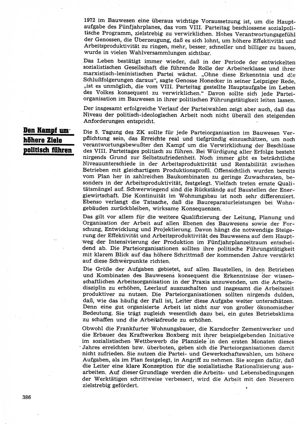 Neuer Weg (NW), Organ des Zentralkomitees (ZK) der SED (Sozialistische Einheitspartei Deutschlands) für Fragen des Parteilebens, 27. Jahrgang [Deutsche Demokratische Republik (DDR)] 1972, Seite 386 (NW ZK SED DDR 1972, S. 386)