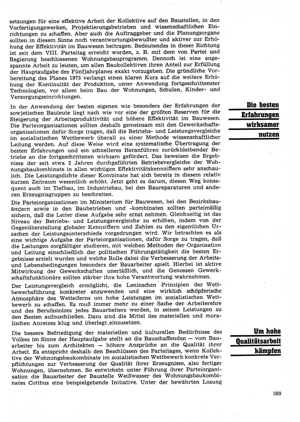 Neuer Weg (NW), Organ des Zentralkomitees (ZK) der SED (Sozialistische Einheitspartei Deutschlands) für Fragen des Parteilebens, 27. Jahrgang [Deutsche Demokratische Republik (DDR)] 1972, Seite 389 (NW ZK SED DDR 1972, S. 389)