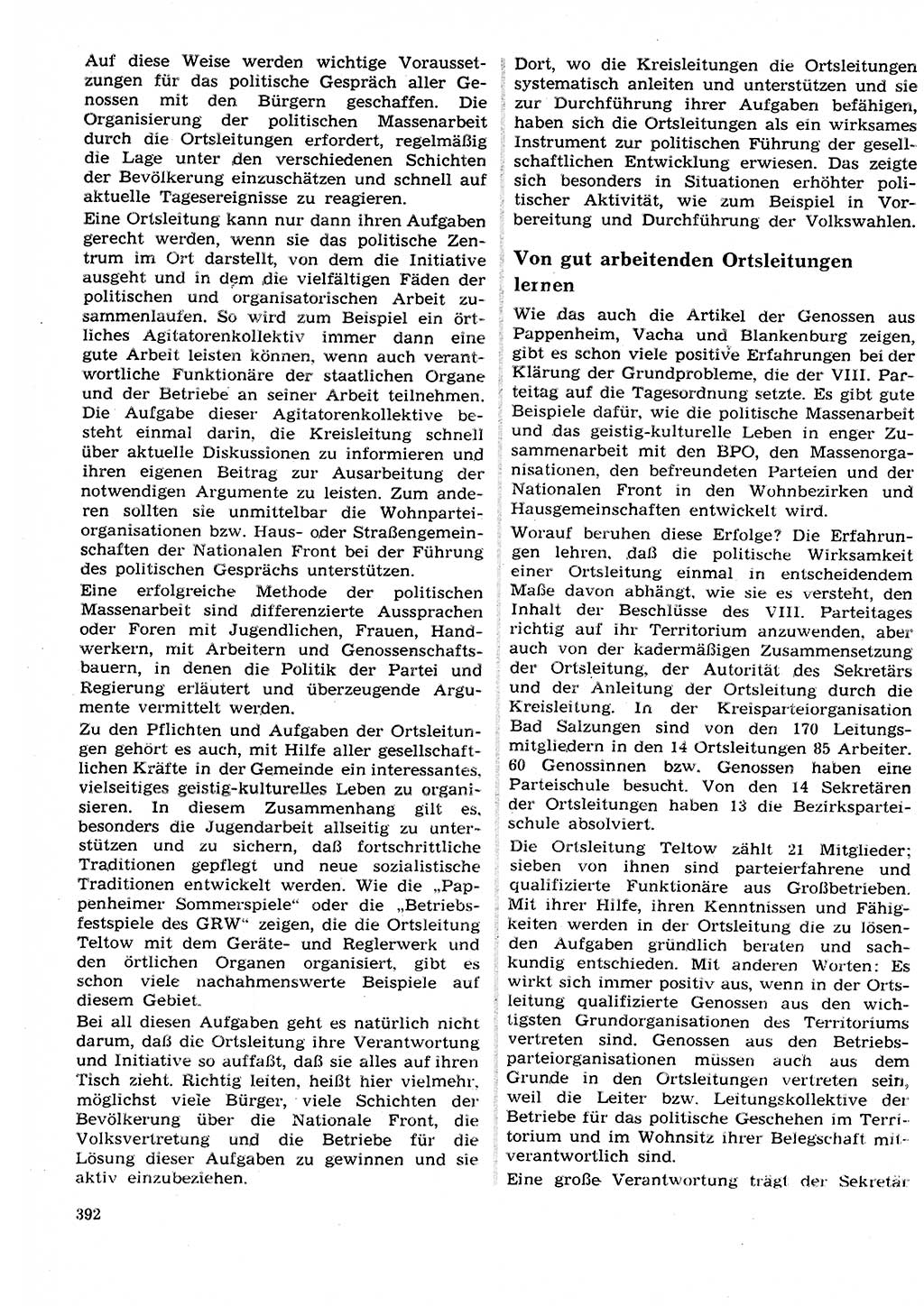 Neuer Weg (NW), Organ des Zentralkomitees (ZK) der SED (Sozialistische Einheitspartei Deutschlands) für Fragen des Parteilebens, 27. Jahrgang [Deutsche Demokratische Republik (DDR)] 1972, Seite 392 (NW ZK SED DDR 1972, S. 392)