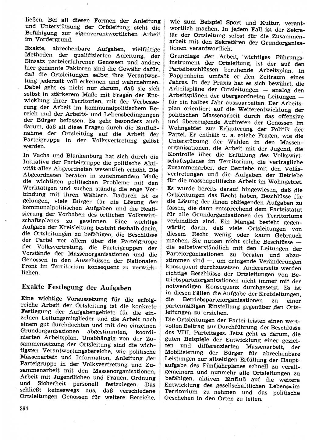 Neuer Weg (NW), Organ des Zentralkomitees (ZK) der SED (Sozialistische Einheitspartei Deutschlands) für Fragen des Parteilebens, 27. Jahrgang [Deutsche Demokratische Republik (DDR)] 1972, Seite 394 (NW ZK SED DDR 1972, S. 394)
