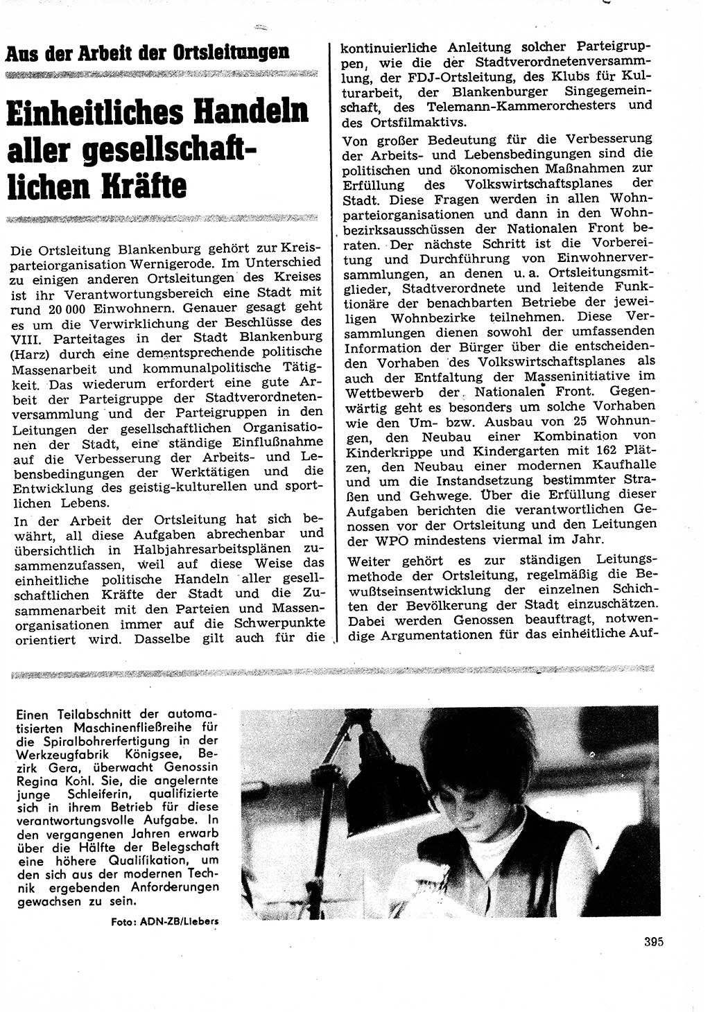 Neuer Weg (NW), Organ des Zentralkomitees (ZK) der SED (Sozialistische Einheitspartei Deutschlands) für Fragen des Parteilebens, 27. Jahrgang [Deutsche Demokratische Republik (DDR)] 1972, Seite 395 (NW ZK SED DDR 1972, S. 395)