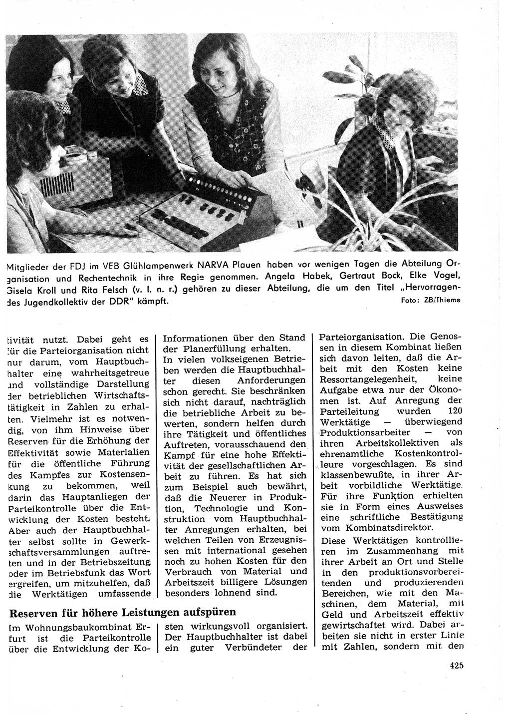 Neuer Weg (NW), Organ des Zentralkomitees (ZK) der SED (Sozialistische Einheitspartei Deutschlands) für Fragen des Parteilebens, 27. Jahrgang [Deutsche Demokratische Republik (DDR)] 1972, Seite 425 (NW ZK SED DDR 1972, S. 425)