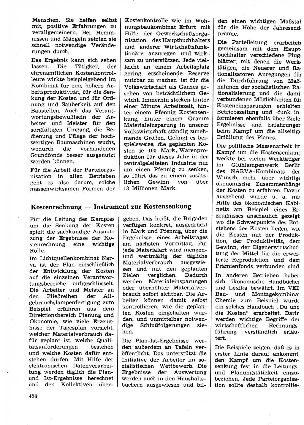 Neuer Weg (NW), Organ des Zentralkomitees (ZK) der SED (Sozialistische Einheitspartei Deutschlands) für Fragen des Parteilebens, 27. Jahrgang [Deutsche Demokratische Republik (DDR)] 1972, Seite 426 (NW ZK SED DDR 1972, S. 426)