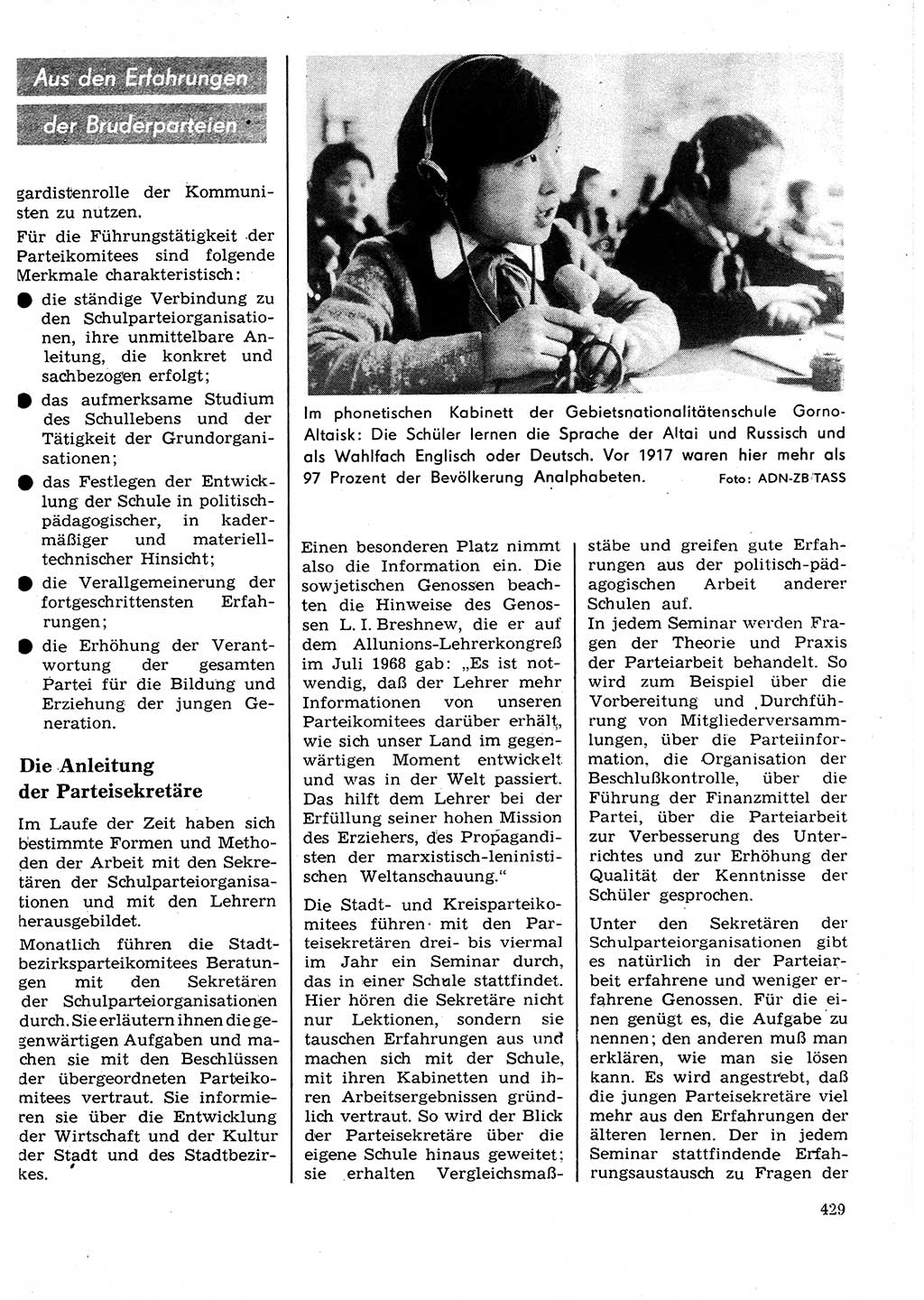 Neuer Weg (NW), Organ des Zentralkomitees (ZK) der SED (Sozialistische Einheitspartei Deutschlands) für Fragen des Parteilebens, 27. Jahrgang [Deutsche Demokratische Republik (DDR)] 1972, Seite 429 (NW ZK SED DDR 1972, S. 429)