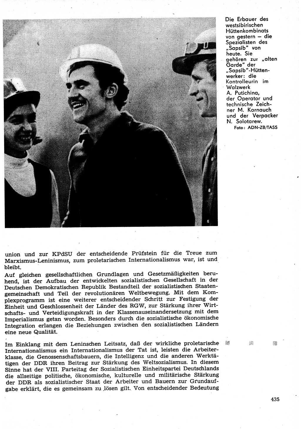Neuer Weg (NW), Organ des Zentralkomitees (ZK) der SED (Sozialistische Einheitspartei Deutschlands) für Fragen des Parteilebens, 27. Jahrgang [Deutsche Demokratische Republik (DDR)] 1972, Seite 435 (NW ZK SED DDR 1972, S. 435)