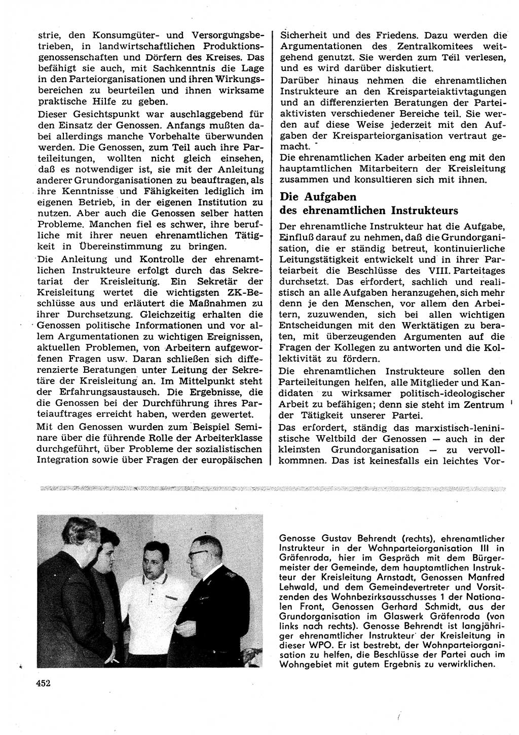 Neuer Weg (NW), Organ des Zentralkomitees (ZK) der SED (Sozialistische Einheitspartei Deutschlands) für Fragen des Parteilebens, 27. Jahrgang [Deutsche Demokratische Republik (DDR)] 1972, Seite 452 (NW ZK SED DDR 1972, S. 452)