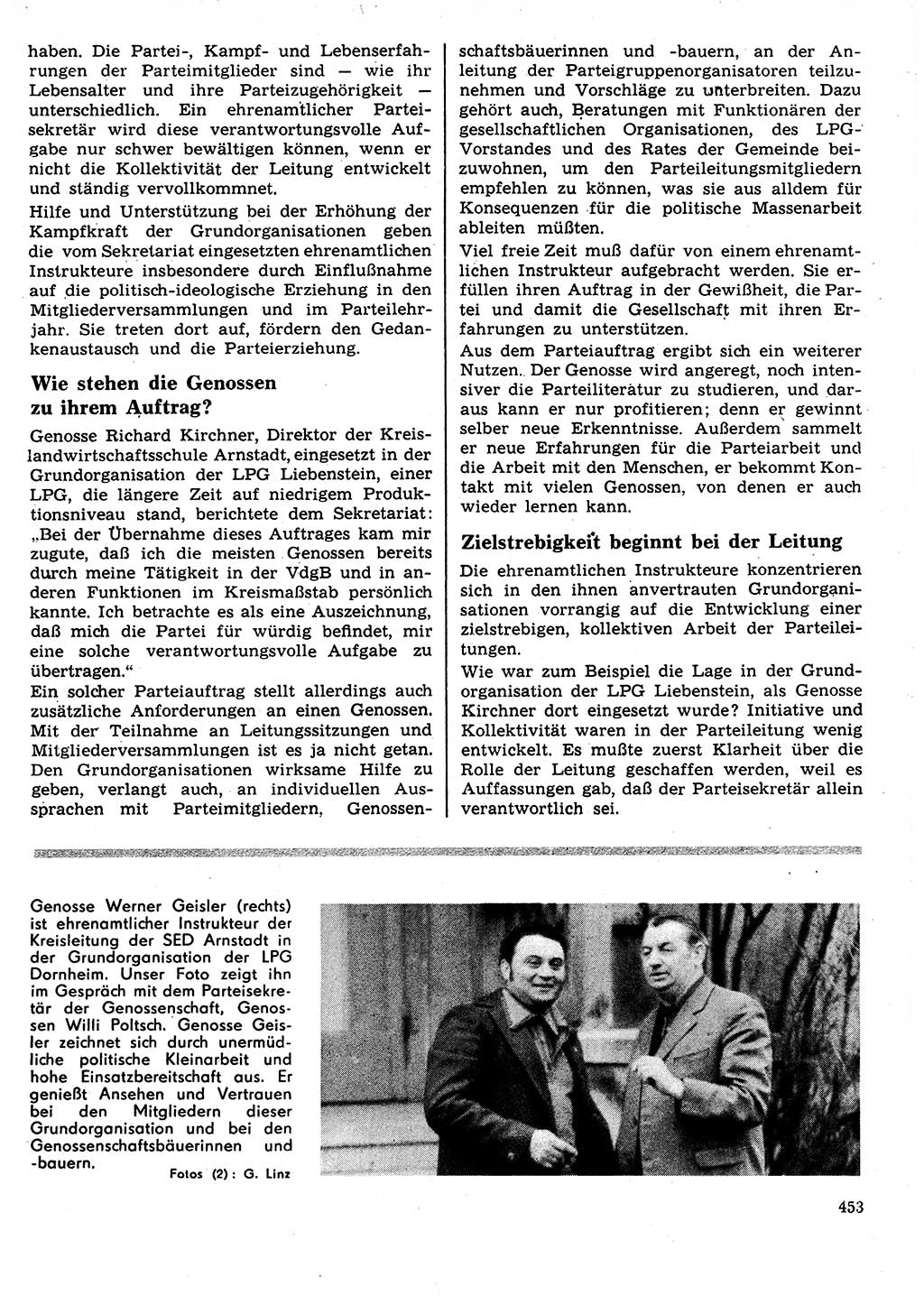 Neuer Weg (NW), Organ des Zentralkomitees (ZK) der SED (Sozialistische Einheitspartei Deutschlands) für Fragen des Parteilebens, 27. Jahrgang [Deutsche Demokratische Republik (DDR)] 1972, Seite 453 (NW ZK SED DDR 1972, S. 453)