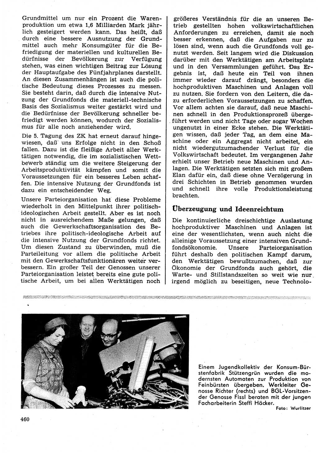 Neuer Weg (NW), Organ des Zentralkomitees (ZK) der SED (Sozialistische Einheitspartei Deutschlands) für Fragen des Parteilebens, 27. Jahrgang [Deutsche Demokratische Republik (DDR)] 1972, Seite 460 (NW ZK SED DDR 1972, S. 460)