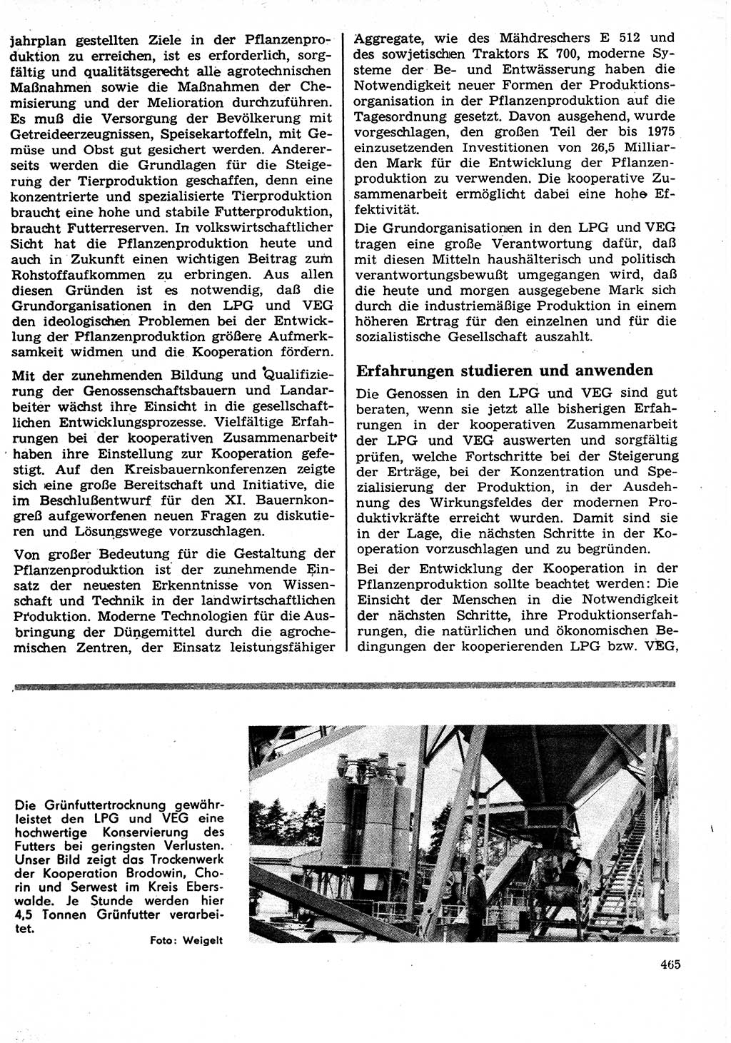 Neuer Weg (NW), Organ des Zentralkomitees (ZK) der SED (Sozialistische Einheitspartei Deutschlands) für Fragen des Parteilebens, 27. Jahrgang [Deutsche Demokratische Republik (DDR)] 1972, Seite 465 (NW ZK SED DDR 1972, S. 465)