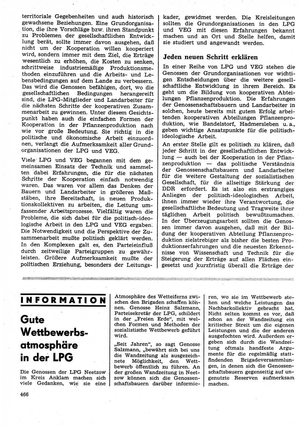 Neuer Weg (NW), Organ des Zentralkomitees (ZK) der SED (Sozialistische Einheitspartei Deutschlands) für Fragen des Parteilebens, 27. Jahrgang [Deutsche Demokratische Republik (DDR)] 1972, Seite 466 (NW ZK SED DDR 1972, S. 466)