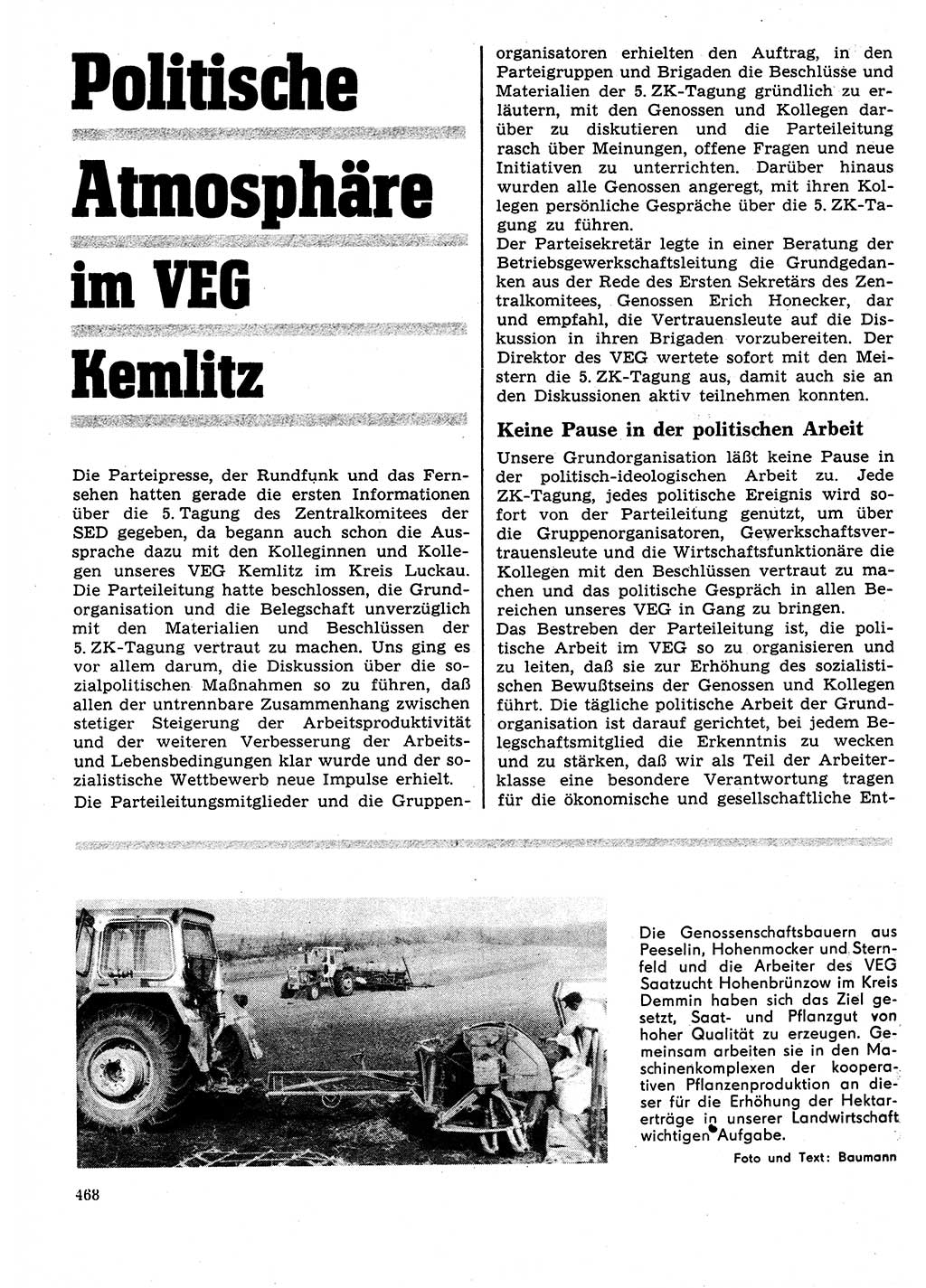 Neuer Weg (NW), Organ des Zentralkomitees (ZK) der SED (Sozialistische Einheitspartei Deutschlands) für Fragen des Parteilebens, 27. Jahrgang [Deutsche Demokratische Republik (DDR)] 1972, Seite 468 (NW ZK SED DDR 1972, S. 468)