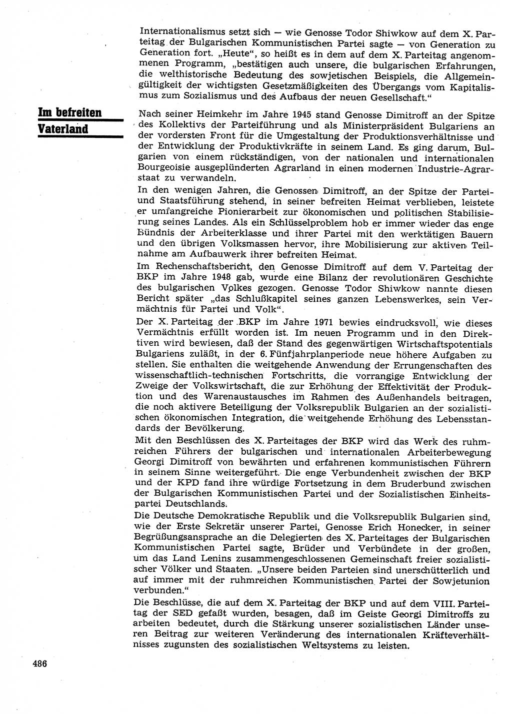 Neuer Weg (NW), Organ des Zentralkomitees (ZK) der SED (Sozialistische Einheitspartei Deutschlands) für Fragen des Parteilebens, 27. Jahrgang [Deutsche Demokratische Republik (DDR)] 1972, Seite 486 (NW ZK SED DDR 1972, S. 486)