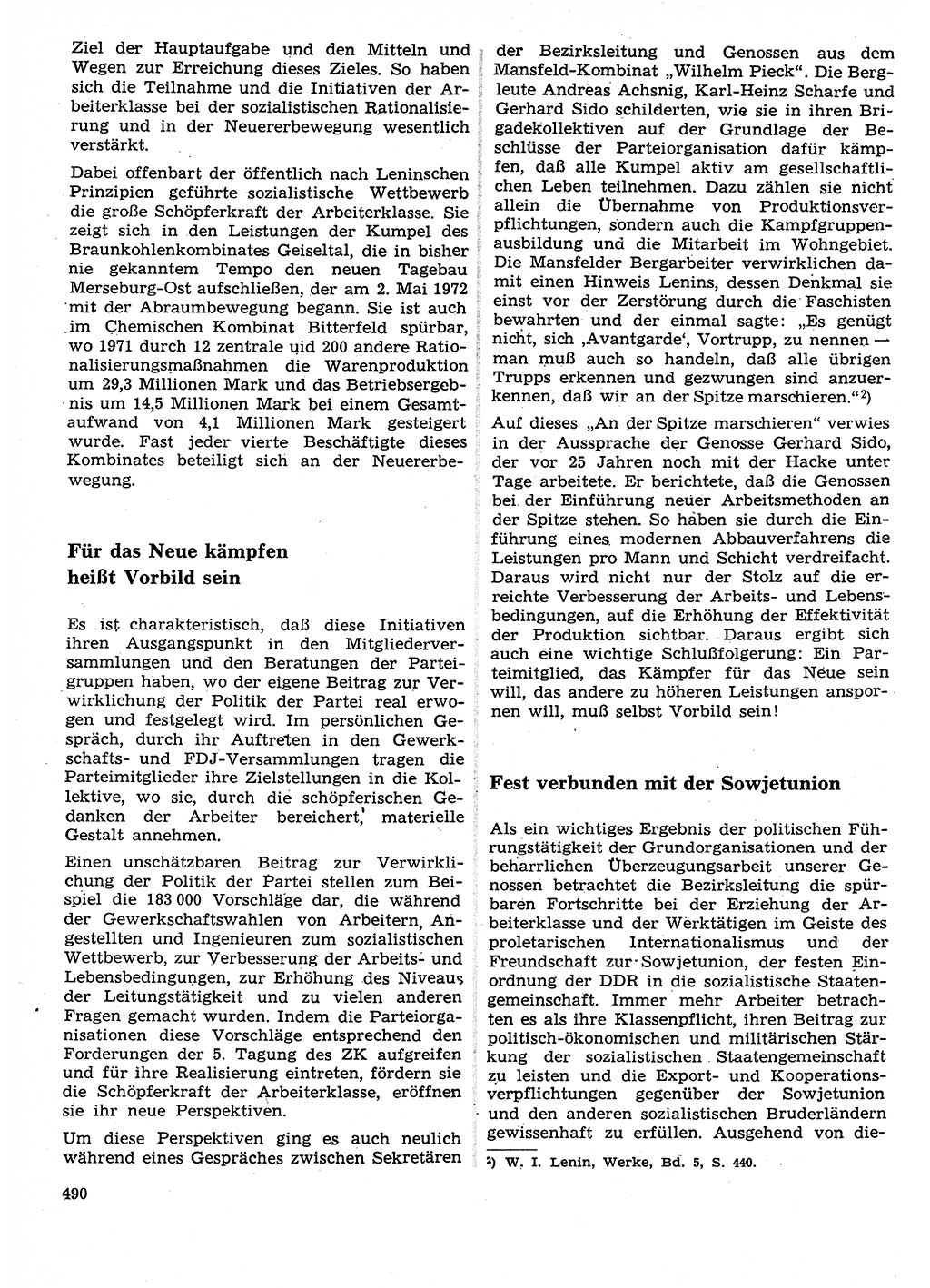 Neuer Weg (NW), Organ des Zentralkomitees (ZK) der SED (Sozialistische Einheitspartei Deutschlands) für Fragen des Parteilebens, 27. Jahrgang [Deutsche Demokratische Republik (DDR)] 1972, Seite 490 (NW ZK SED DDR 1972, S. 490)