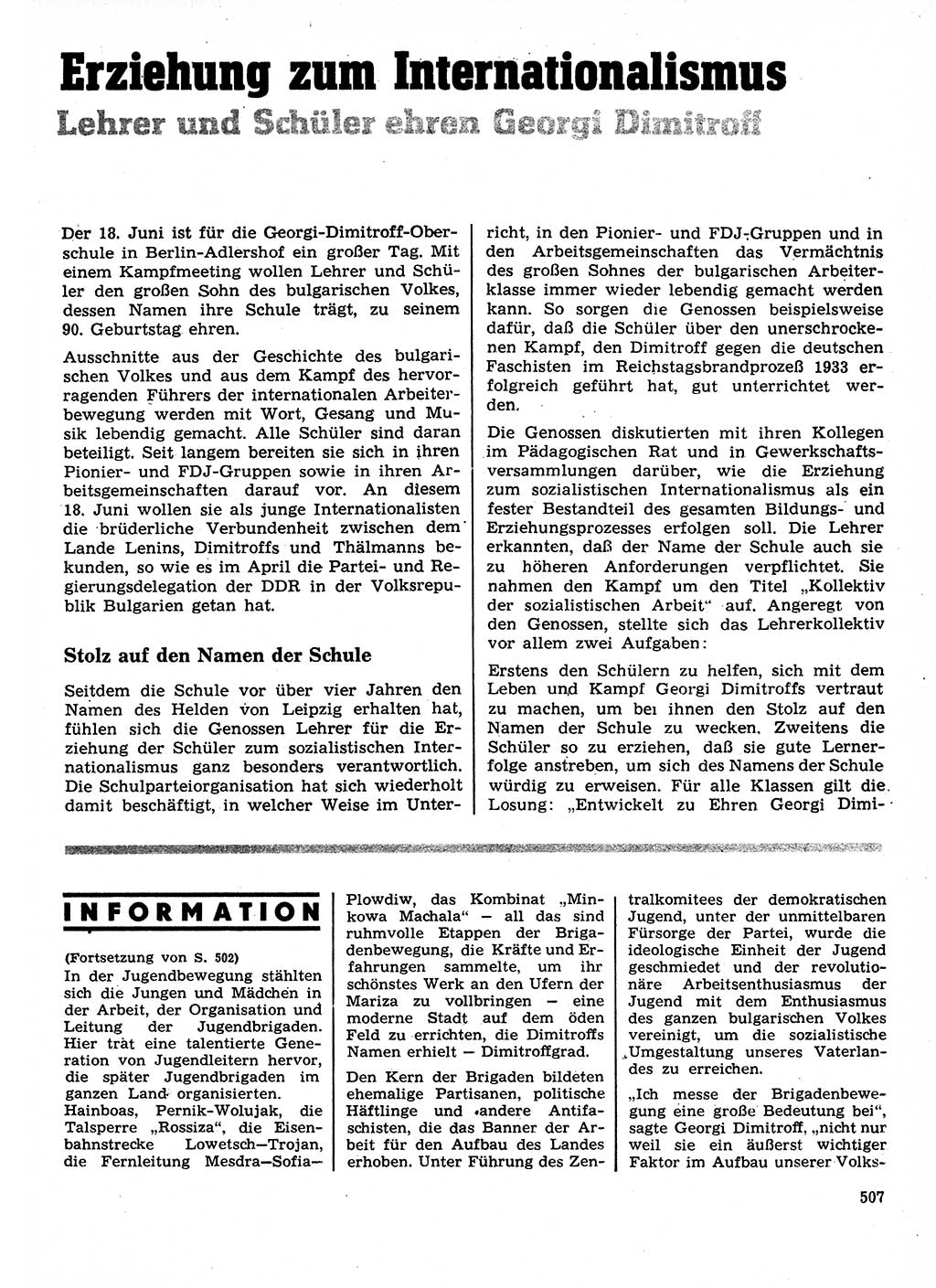 Neuer Weg (NW), Organ des Zentralkomitees (ZK) der SED (Sozialistische Einheitspartei Deutschlands) für Fragen des Parteilebens, 27. Jahrgang [Deutsche Demokratische Republik (DDR)] 1972, Seite 507 (NW ZK SED DDR 1972, S. 507)