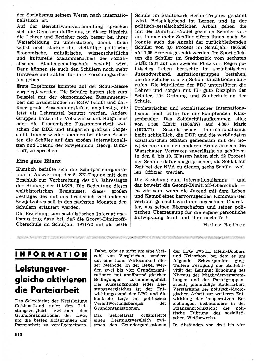 Neuer Weg (NW), Organ des Zentralkomitees (ZK) der SED (Sozialistische Einheitspartei Deutschlands) für Fragen des Parteilebens, 27. Jahrgang [Deutsche Demokratische Republik (DDR)] 1972, Seite 510 (NW ZK SED DDR 1972, S. 510)