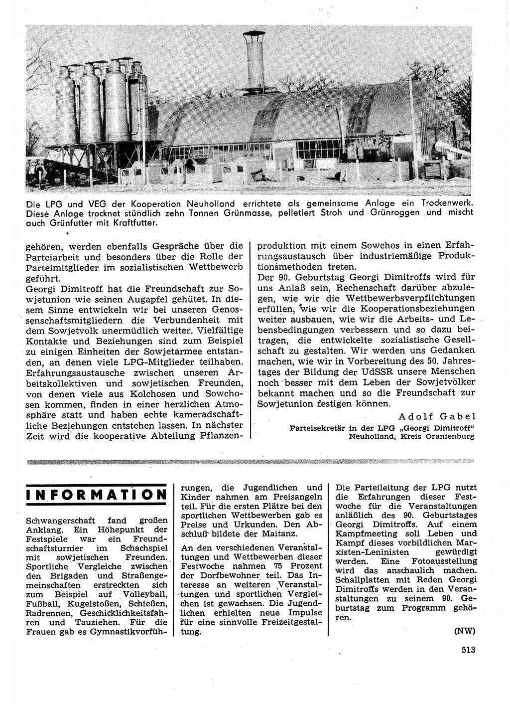 Neuer Weg (NW), Organ des Zentralkomitees (ZK) der SED (Sozialistische Einheitspartei Deutschlands) für Fragen des Parteilebens, 27. Jahrgang [Deutsche Demokratische Republik (DDR)] 1972, Seite 513 (NW ZK SED DDR 1972, S. 513)