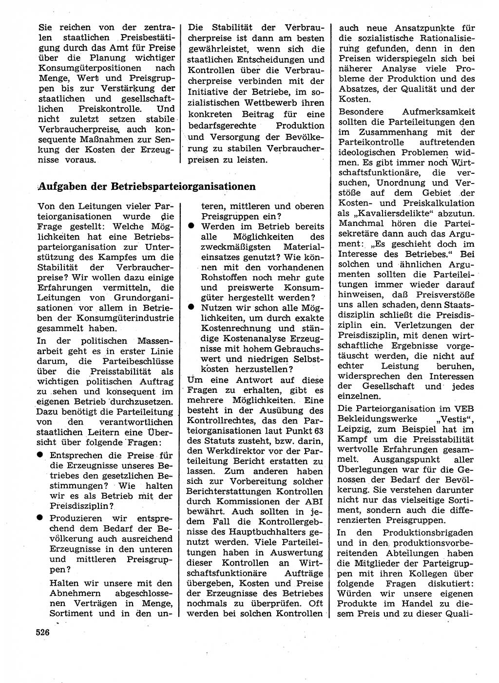 Neuer Weg (NW), Organ des Zentralkomitees (ZK) der SED (Sozialistische Einheitspartei Deutschlands) für Fragen des Parteilebens, 27. Jahrgang [Deutsche Demokratische Republik (DDR)] 1972, Seite 526 (NW ZK SED DDR 1972, S. 526)