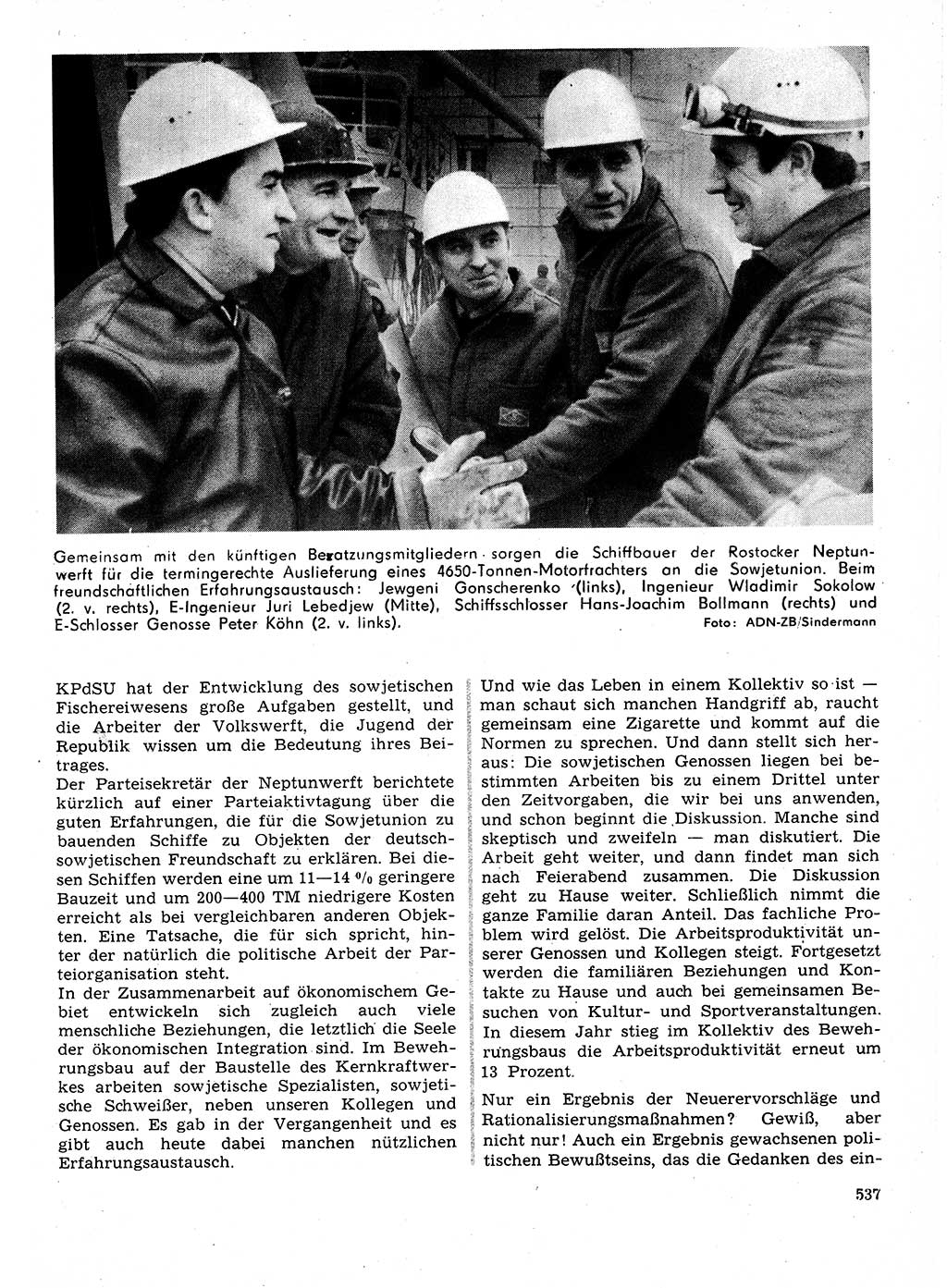 Neuer Weg (NW), Organ des Zentralkomitees (ZK) der SED (Sozialistische Einheitspartei Deutschlands) für Fragen des Parteilebens, 27. Jahrgang [Deutsche Demokratische Republik (DDR)] 1972, Seite 537 (NW ZK SED DDR 1972, S. 537)