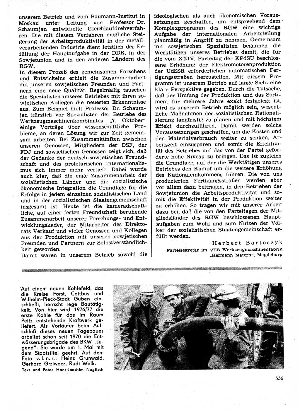 Neuer Weg (NW), Organ des Zentralkomitees (ZK) der SED (Sozialistische Einheitspartei Deutschlands) für Fragen des Parteilebens, 27. Jahrgang [Deutsche Demokratische Republik (DDR)] 1972, Seite 559 (NW ZK SED DDR 1972, S. 559)