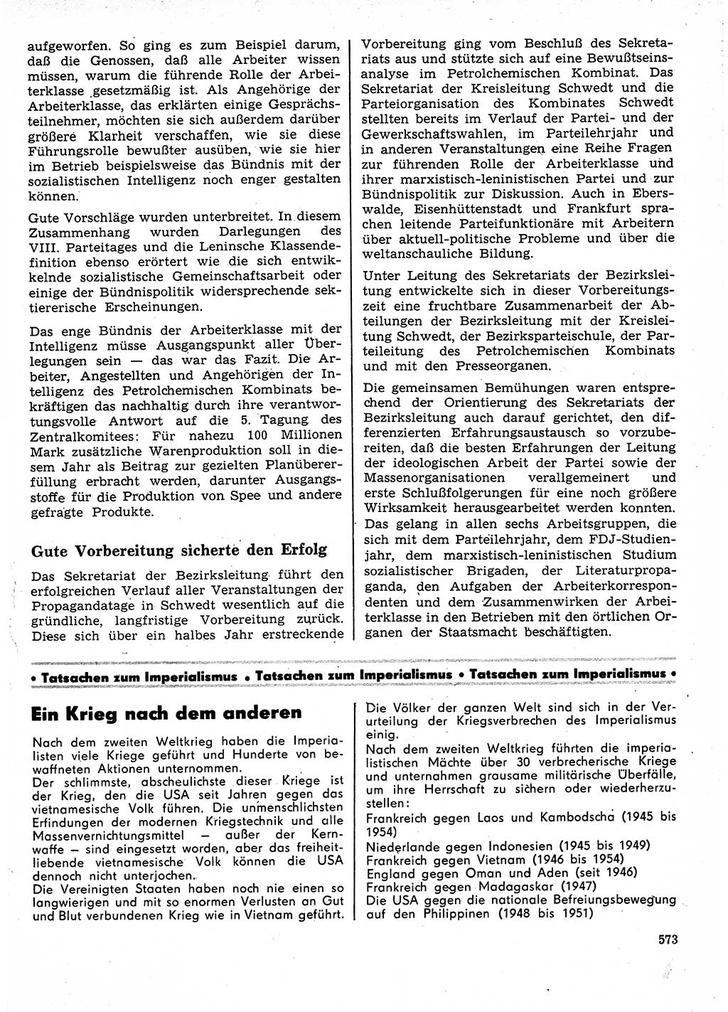 Neuer Weg (NW), Organ des Zentralkomitees (ZK) der SED (Sozialistische Einheitspartei Deutschlands) für Fragen des Parteilebens, 27. Jahrgang [Deutsche Demokratische Republik (DDR)] 1972, Seite 573 (NW ZK SED DDR 1972, S. 573)