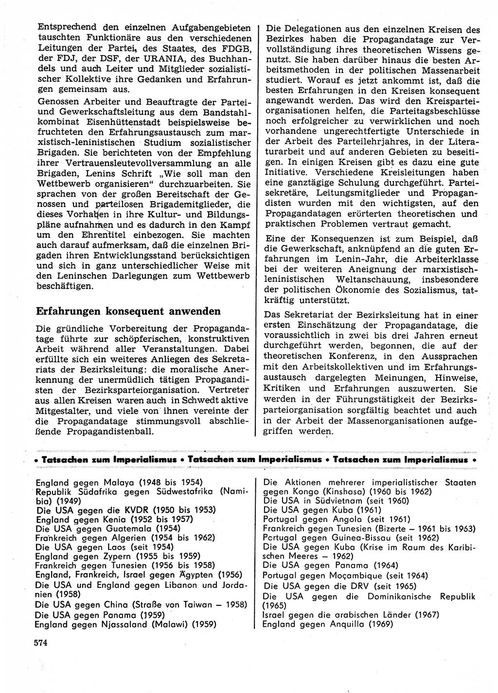 Neuer Weg (NW), Organ des Zentralkomitees (ZK) der SED (Sozialistische Einheitspartei Deutschlands) für Fragen des Parteilebens, 27. Jahrgang [Deutsche Demokratische Republik (DDR)] 1972, Seite 574 (NW ZK SED DDR 1972, S. 574)