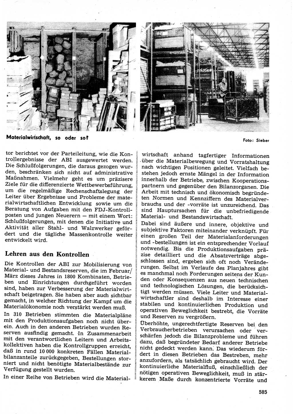 Neuer Weg (NW), Organ des Zentralkomitees (ZK) der SED (Sozialistische Einheitspartei Deutschlands) für Fragen des Parteilebens, 27. Jahrgang [Deutsche Demokratische Republik (DDR)] 1972, Seite 585 (NW ZK SED DDR 1972, S. 585)