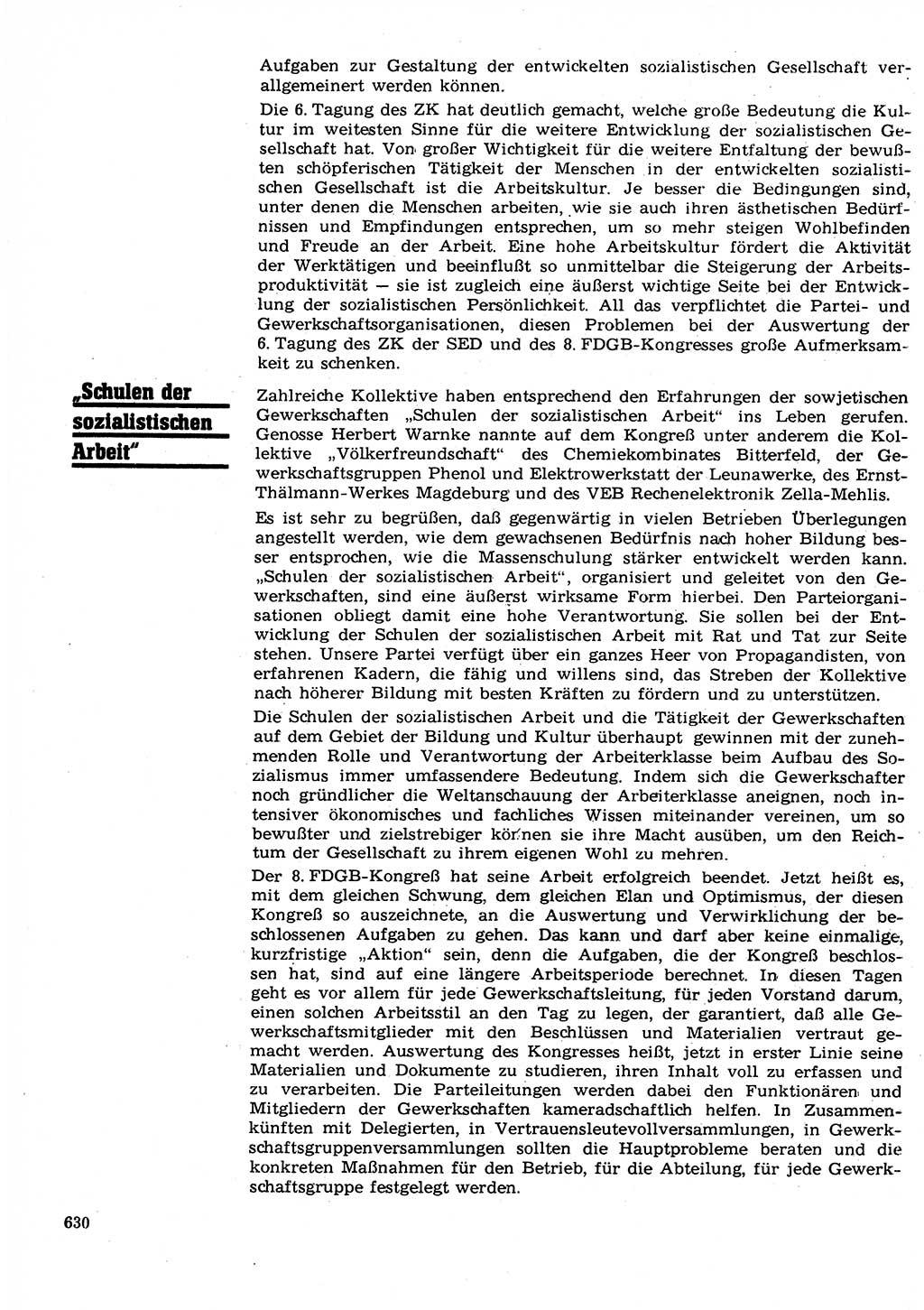 Neuer Weg (NW), Organ des Zentralkomitees (ZK) der SED (Sozialistische Einheitspartei Deutschlands) für Fragen des Parteilebens, 27. Jahrgang [Deutsche Demokratische Republik (DDR)] 1972, Seite 630 (NW ZK SED DDR 1972, S. 630)